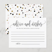 Papier Black Cute Calligraphie Mariage Conseils et souhai (Devant / Derrière)