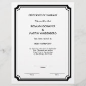 Papier Black Deco frame keepsaké certificat de fin ecru (Devant)