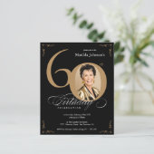 Papier Black Gold Photo Budget 60e anniversaire Invitatio (Debout devant)