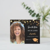 Papier Black gold photo Graduation Party Enregistrer la d (Debout devant)