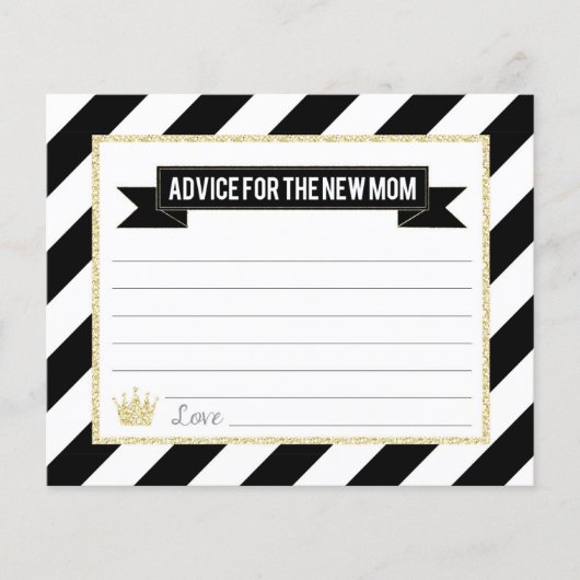 Papier Black Gold Prince Conseils pour la nouvelle maman (Devant)