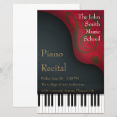 Papier Black Grand Piano Considérant Poster &.Concert Pro (Devant / Derrière)