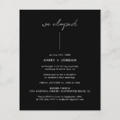 Papier Black Minimaliste Nous Avons Elopé Mariage Elopeme (Dos)