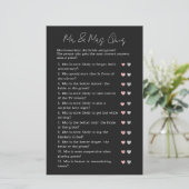 Papier Black Modern Devis Qui Mariage Fête des mariées Je (Debout devant)