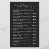 Papier Black Modern Devis Qui Mariage Fête des mariées Je (Devant)