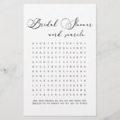 Papier Black Modern Simple Fête des mariées Jeu Recherche (Devant)