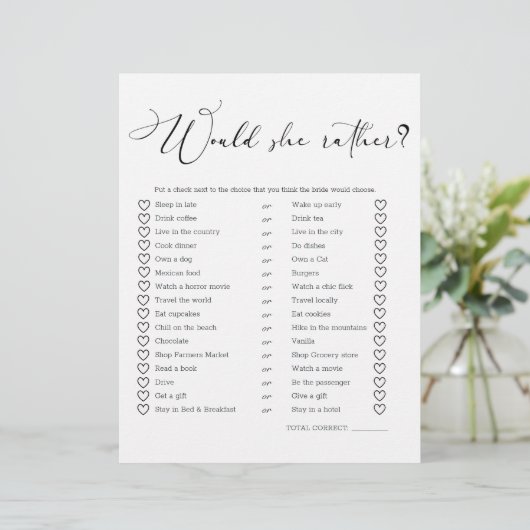 Papier Black Modern Simple Script Jeu Plutôt (Debout devant)