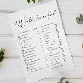 Papier Black Modern Simple Script Jeu Plutôt