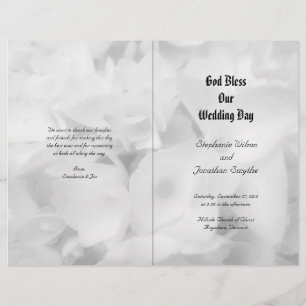 Papier Black n White Catholique Cérémonie de mariage Prog