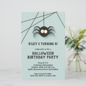 Papier Black Spider Kids Halloween Invitations d'annivers (Debout devant)