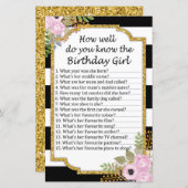 Papier Black Striped Comme tu connais bien la fille d'ann (Devant / Derrière)