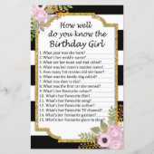 Papier Black Striped Comme tu connais bien la fille d'ann (Devant)