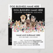 Papier Black White Chien Walker Animaux de compagnie Sitt (Devant / Derrière)