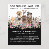 Papier Black White Chien Walker Animaux de compagnie Sitt (Dos)