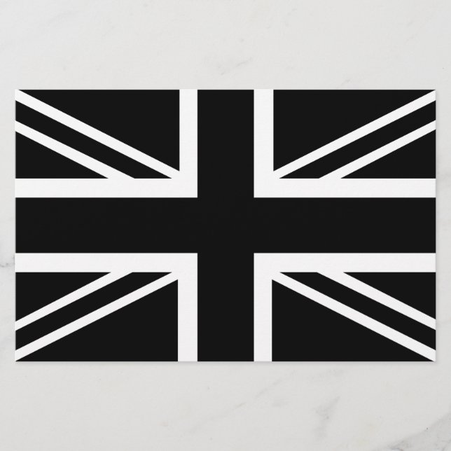Papier BLack & White Classic Union Jack British(UK) Flag (Devant)
