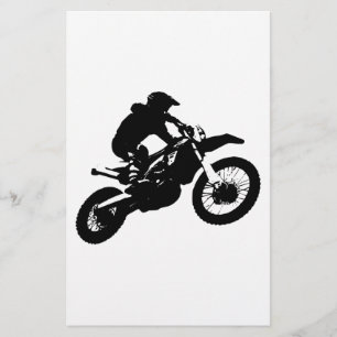 Papier Black White Pop Art Motocross Motorcyle Sport
