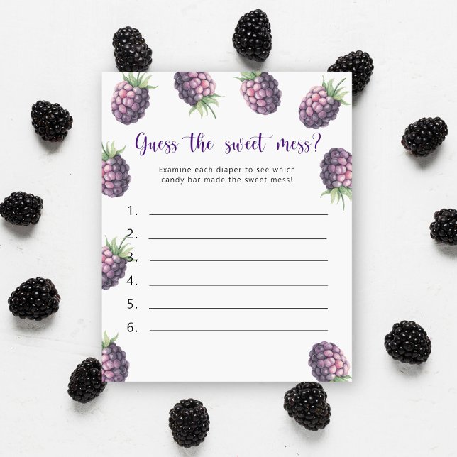 Papier Blackberry - Devinez le jeu de la pagaille douce (Créateur téléchargé)