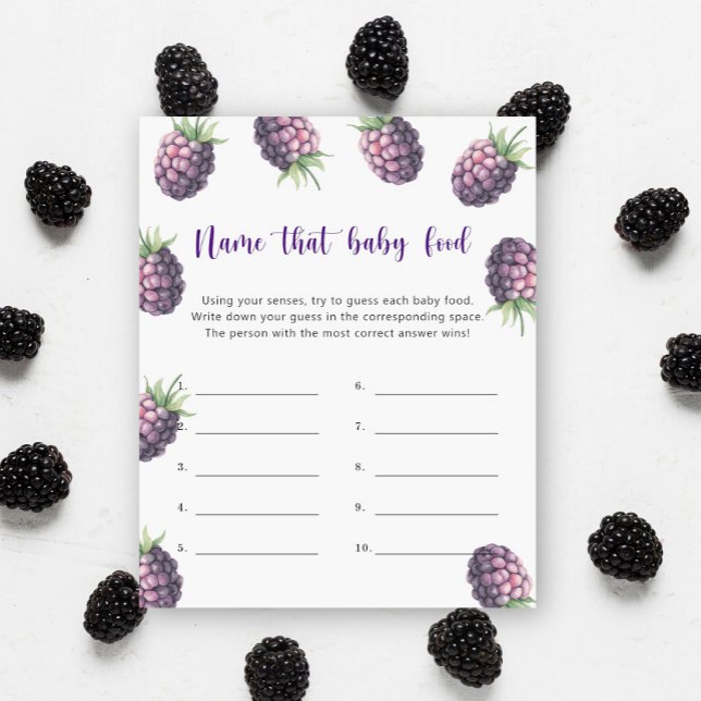 Papier Blackberry - Nom de bébé Food jeu de douche (Créateur téléchargé)