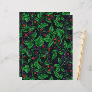 Papier Blackberry sur gris foncé