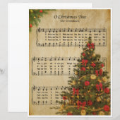 Papier Bladmuziek Kunst- O Kerstboom (Voorkant / Achterkant)