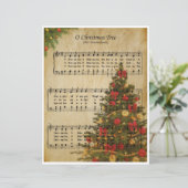 Papier Bladmuziek Kunst- O Kerstboom (Staand voorkant)