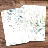 Papier blanc Aquarelle Eucalyptus Vert
