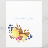 Papier blanc citron chic monogramme (Dos)