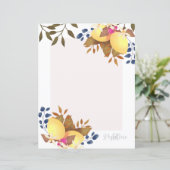 Papier blanc citron chic monogramme (Debout devant)