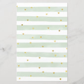 Papier Blanc Citrouille verdure Floral Voeux pour bébé (Dos)