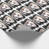 Papier blanc d'emballage cadeau de chien de boxeur (Coin)