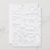 Papier blanc effondré carte pour notes plat person (Dos)