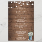 Papier Blanc Floral Rustique Élégant Lumières Mariage en (Devant)