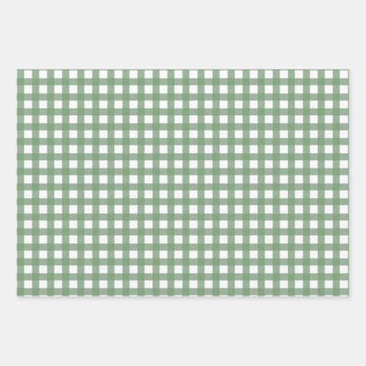 Papier blanc vert de Noël Jeu de 3 (Devant 3)