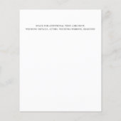 Papier BLANCHE | FAIBLE COÛT Simple Élégant Mariage minim (Dos)