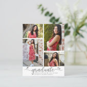 Papier Blancs Budget Graduation 4 Photo Gris Script Invit (Debout devant)