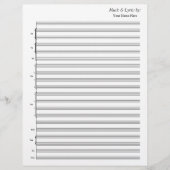 Papier Blank Sheet Music Jazz Band (Devant)