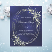 Papier Bleu argent vert invitation Noël fête