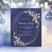 Papier Bleu argent vert invitation Noël fête