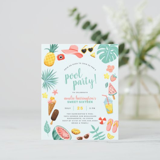 Papier Bleu | Budget Pineappy Tropical Pool Party (Debout devant)