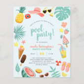 Papier Bleu | Budget Pineappy Tropical Pool Party (Devant)