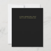 Papier Bleu clair Floral Noir Moderne Budget Mariage (Dos)