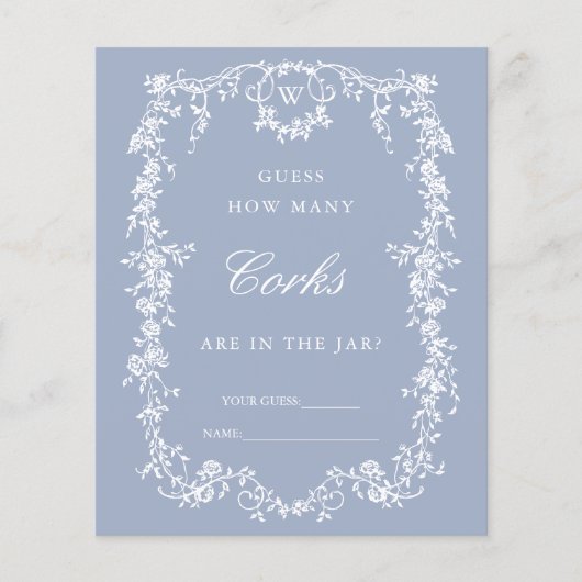 Papier Bleu Classique Français 'Devinez Combien De' Jeux  (Devant)