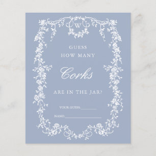 Papier Bleu Classique Français 'Devinez Combien De' Jeux 