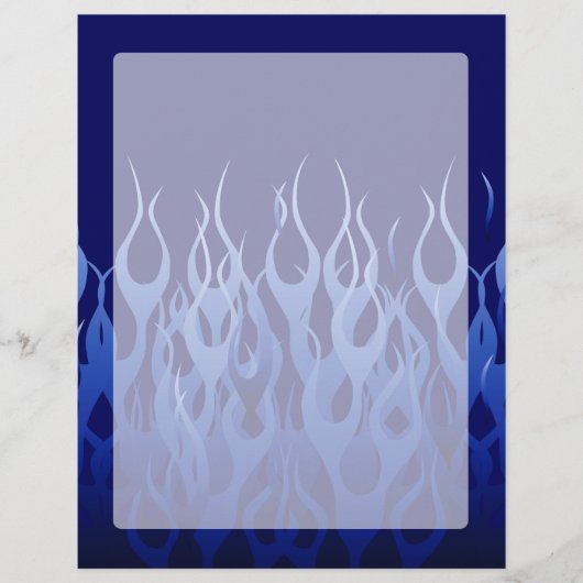 Papier Bleu cool sur Blue Racing Flames (Devant)