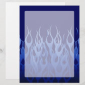 Papier Bleu cool sur Blue Racing Flames (Devant / Derrière)
