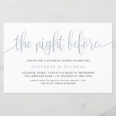 Papier Bleu Doux La Nuit Avant Le Dîner De Répétition (Devant)