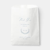 Papier bleu Dusty Favoriser Sacs Mariage Merci (Devant)