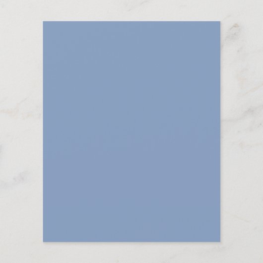 Papier Bleu Dusty simple Mariage Merci photo (Dos)
