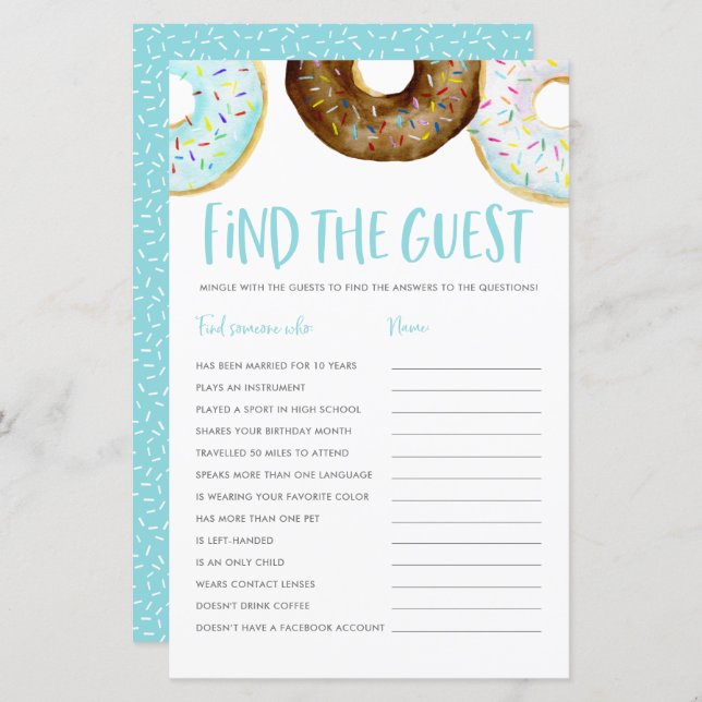 Papier Bleu et bouillie de chocolat Trouvez le jeu d'invi (Devant / Derrière)