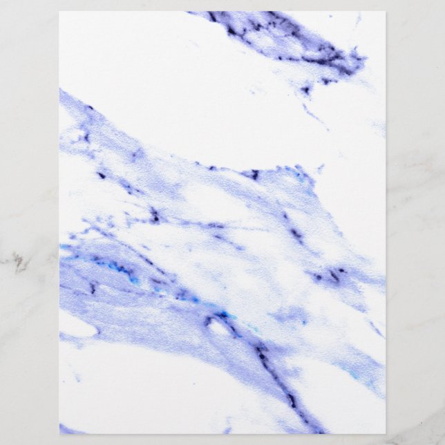Papier Bleu et Marbre blanc (Devant)